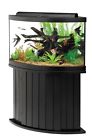 0001590555054 Aqueon Gallon Corner Aquarium With Solid Black Pine Wood Stand