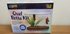 010838195601 Lees Oval Betta Tank Kit Lid Ugf Gravel