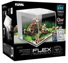 015561150088 Fluval Flex Glass Aquarium Kit White Gallon Free