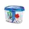 276703 Aqueon Glass Betta Bowl Kit Blue 1-2 Gallon 015905012065