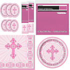 43227-2810 Unique Party Supplies Radiant Cross Pink Religious Deluxe Bundle For