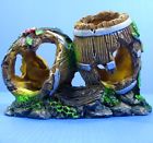 4719857442029 Upaqua Double Barrel Aquarium Ornament Decoration Cave