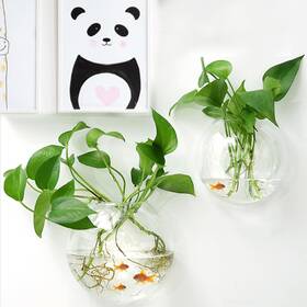 Acjryo S1n73171 2-8578-1814109713 Wall Fish Tank Hanging Bowl 2pcs Acrylic Clear Mounted Bo
