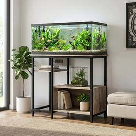 Activetrail Z4yx4gqvc1vbkof1-04oyqyci 40-50 Gallon Fish Tank Stand With Power Outlets Heavy Duty Metal And Wood Aq