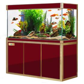 Ad Ad-1260-rd 135 Gallon Tempered Glass Aquarium Red And Gold