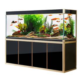 Ad-1760-bk Ad Tempered Glass 220 Gallon Aquarium Black And Gold Ad-1760-bk Ad Tempered Glass 220 Gallon Aquarium Black And Gold