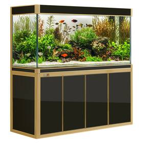 Ad Ad-1980-bk 260 Gallon Tempered Glass Aquarium Black And Gold