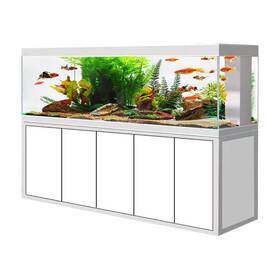 Ad-2320-bp Ad 400 Gallon Tempered Glass Aquarium Complete Set Up White Silver