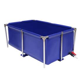 B0dszzzly5 Ageanbri 47.2 Inch Foldable Canvas Fish Pond Tank Aquarium Above Ground With Drain