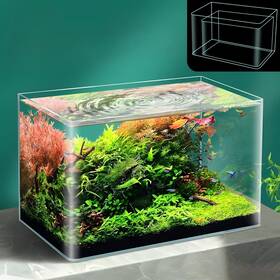 Alalal Alalal-4g-2g 4 Gallon And 2 Small Fish Tank Rimless Aquarium For Betta/nano/gold