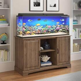 Ameriwood Hd04241 Accent Cabinets Aquarium Stand 50-75-gal Adjustable Shelves Rustic Oak