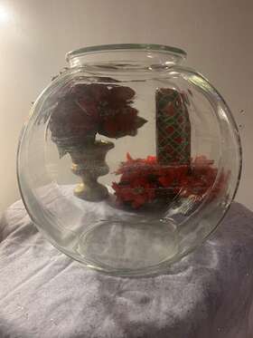 Anchor Hocking 076440671735 Vintage Fish Bowl Glass Drum Pet Aquarium 2 Gallon Usa Tank Very Nice