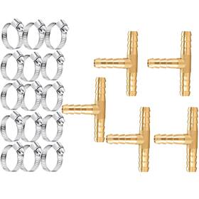 Aopanda A900727 Brass Barb Tee Fittings 3/8 Inch 3 Ways T-shaped Union Id Hose Pipe