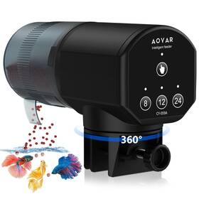 Aoyar Cy-059a Automatic Fish Feeder Dispenser For Aquarium 200ml Large Capacity Auto Feede
