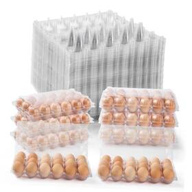 Apochon Ec3x6 40pcs Plastic Egg Cartons 18 Count Clear Cheap 3x6grids-40count