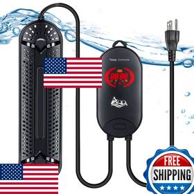 Aqqa B09dfhn2br 500w Submersible Aquarium Heater For 66-135 Gallon Fish Tank External Cont
