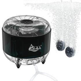 B0d4ysknkp Aqqa 8w/12w Aquarium Air Pump Powerful Ultra-silent Adjustable For 160 Gal Ta