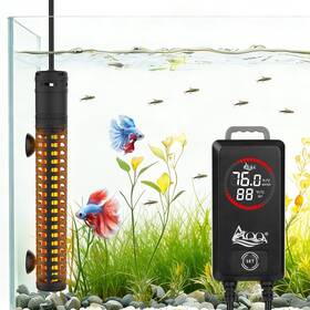Aqqa B0dcg9fx1h 200w Aquarium Heater Fish Tank With Digital Thermostat Over-temp Dry-run