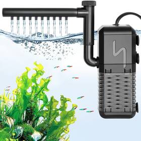 Aqqa B0dhzfzgdp Submersible Aquarium Filter Power Fish Tank Rainwater Aerator Adjust 50 Gal