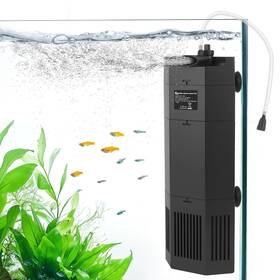 Aqqa B0dy4q9fx7 15w Aquarium Filter 80-150 Gal Fish Tank Submersible Internal 400gph Quiet