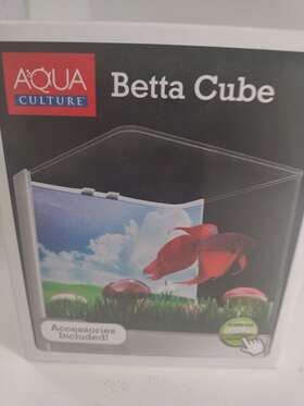 Aqua Culture 047431907027 Beta Cube Starter Fish Aquarium With Accessories Nib New