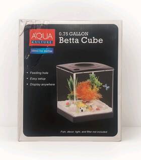 Aqua Culture 194346116140 .75 Gallon Betta Cube Tank