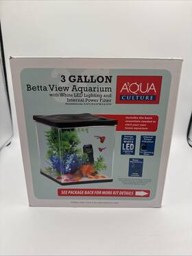Aqua Culture 194346116164 3 Gallon Corner Aquarium Kit With Led Lighting