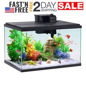 Aqua Culture 36218029 Peceras De Cristal Para Peces Con Luz Led Y Filtro 10 Galones 37 Litros Ofertas