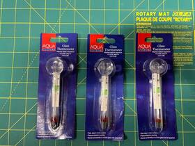 Wn1003 Aqua Culture Lot Of 3 Fish Tank Aquarium Glass Thermometer With Suction Cup