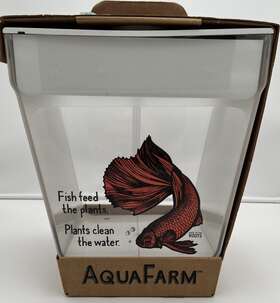 Aquafarm 792382322077 Aqua Farm Self Cleaning Fish Tank Grows Food Mini Aquaponic Beta - Nib