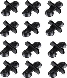 Aquaneat 313103836873 12 Pack Aquarium Divider Suction Cup Black Plastic Sheet