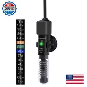 Aquaneat B0ccd6px96 Aquarium Heater 25w Small Betta Fish Tank Mini Preset Water Th