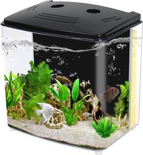 Aquaneat Hj-111f Fish Tank 1.2 Gallon Aquarium Small Betta Starter Kit With