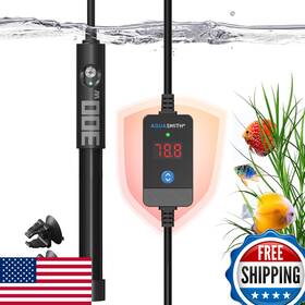 Aquasmith B0dcbgkt2c Aquarium Heater 50w-500w Submersible Fish Tank Led Controller Over-tem