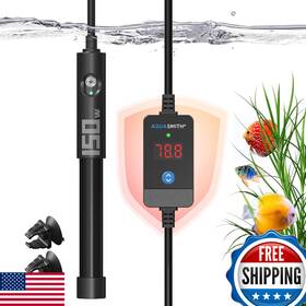 Aquasmith B0dcblg391 Aquarium Heater 150w Submersible Fish Tank With Led Controller
