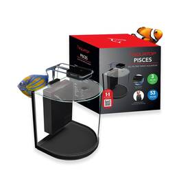 Aquatop 38201819 Pisces Curved Bowfront Aquarium 3 Gal - 53gph Nano Semi-circle Glass Aquar