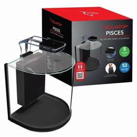 Aquatop Pcs-5g Pisces 5 Gallon Bowfront Glass Aquarium Kit