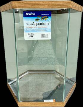 Aqueon 015905170031 Oak Hex Glass Aquarium Fish Tank 35 Gallon - Local Pick Up In Pr Only