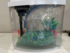 Aqueon 313037782727 Led Minibow 2.5 Gal Aquarium Fish Tank With Filter Rocks 2 Decorations