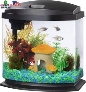 Aqueon 313112342389 Led Minibow Small Aquarium Fish Tank Kit With Smartclean Technology Blac