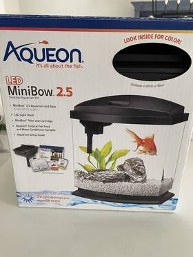 Aqueon Aqw665 Led Minibow 2.5 Smartclean Aquarium Kit Black - Gallon