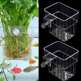 Arrebol Yugangzhijia-2 2 Pack Clear Aquarium Plant Holder Top Hanging Fish Tank