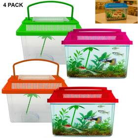 Atb 795735355374 4 Aquarium Mini Fish Tank Plastic Box Breeding Case Shrimp Turtle Goldfish