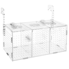 Atpwonz 637740903102 Fish Breeding Box Acrylic Isolation Aquarium Hatchery Incubator Wit