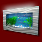 Aussie-skylinesilver Aussie Aquariums New Original Aquarium Skyline Brushed Aluminum Wall Mounted Fish Tank 881314768530