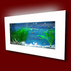 Aussie-skylinewhite Aussie Aquariums New Aquarium Skyline Brushed Aluminum Wall Mounted Fish Tank W Bonus 652835119640