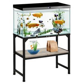 Azaeahom Yx01-217-gnt 10-20 Gallon Fish Tank Stand Metal Aquarium With Adjustable Non-slip F