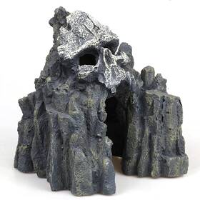Bcsiuhd 760888986772 Aquarium Decorations - Skull Mountain Landscape Fish Tank Decoration Betta A