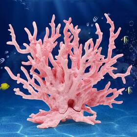 Besimple 737269858454 Artificial Aquarium Coral Ornament Plastic 1 Count Pack Of Pink