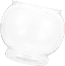 Besportble 354q3u84b13sibvtc7z3rz197 Mini Fish Tank Drum Style Bowl Transparent Plastic Round T